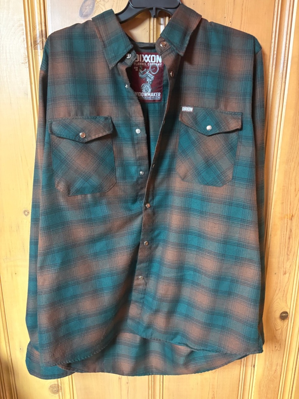 DIXXON xxl tall widowmaker green and Brown Plaid Flannel Shirt